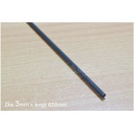 Carbon Fiber Rods For RC Airplane High Quality Pole 3mm Diameter x 650mm 